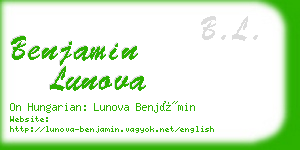 benjamin lunova business card